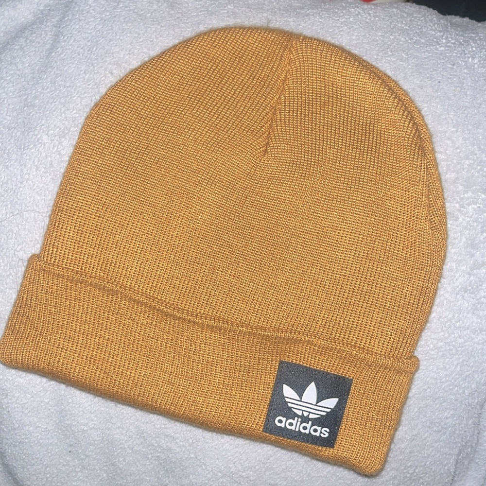 Adidas Mustard Knit Beanie